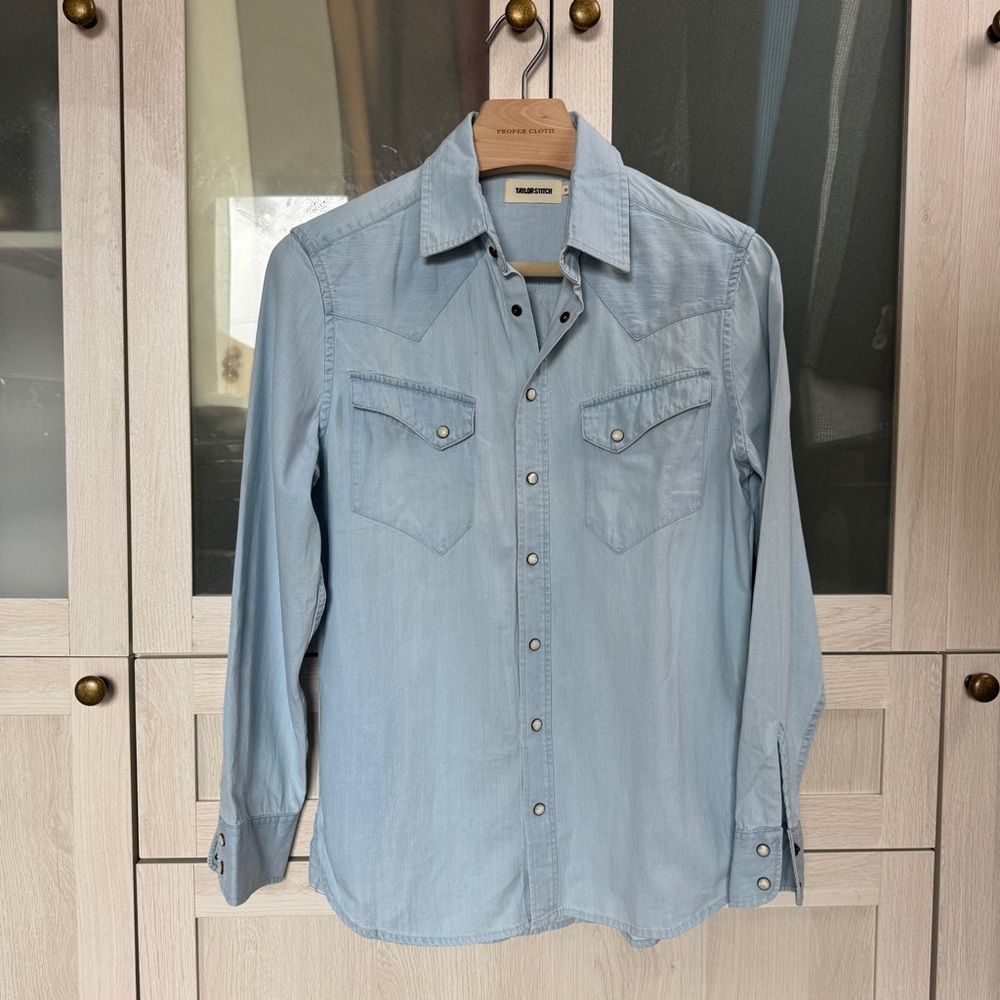 Taylor Stitch Light Blue Selvedge Denim Shirt